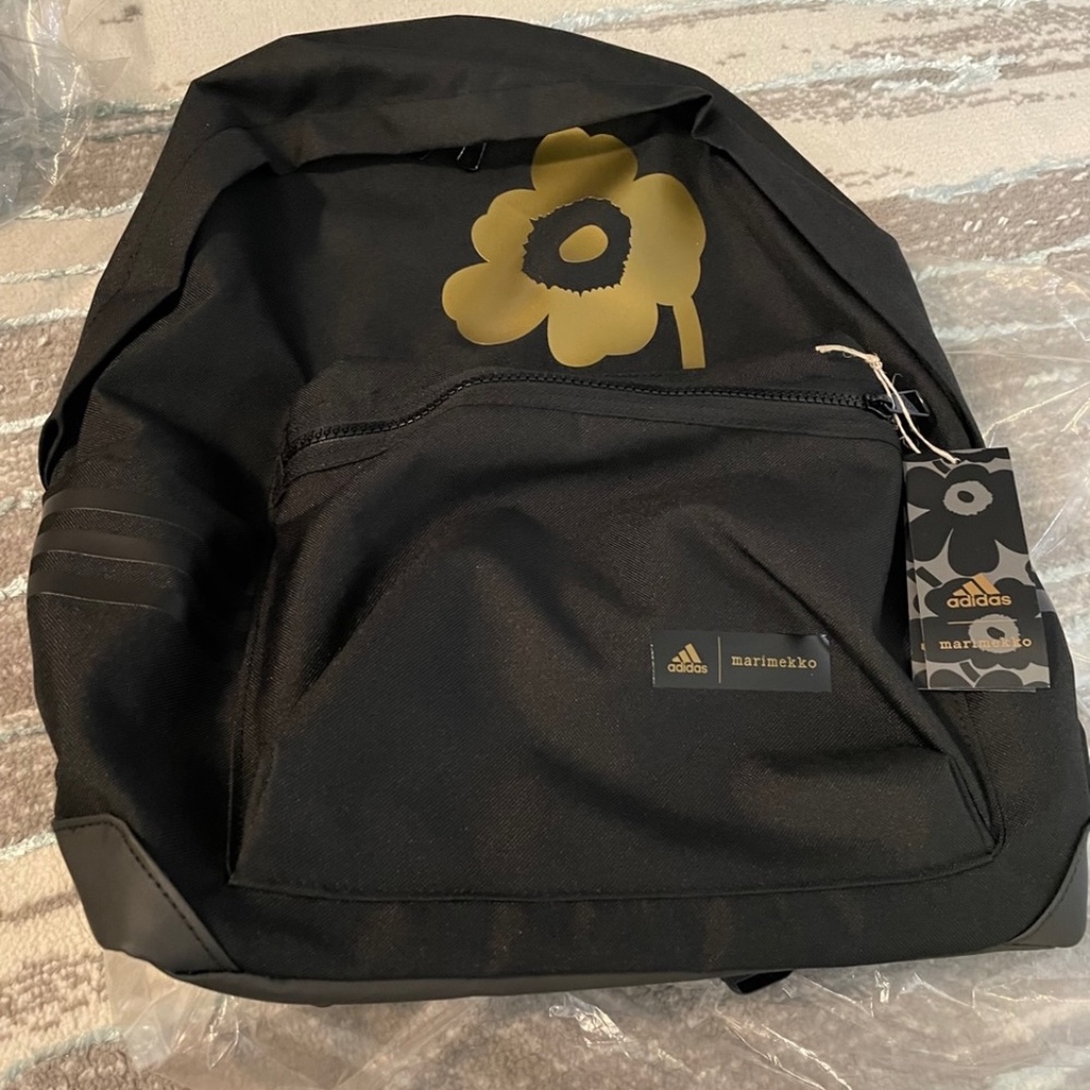New Marimekko Adidas gold unikko backpack